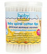 Babyline Детские ватные палочки со спиралевидной намоткой 150 шт.