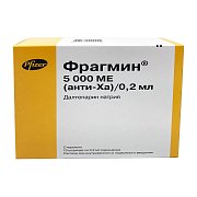 Фрагмин раствор для внутривенного и подкожного введения 5000 МЕ (анти-Ха) 0,2 мл шприц 10 шт.