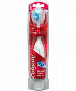 Colgate 360 Зубная щетка Optic White средней жесткости, электрическая