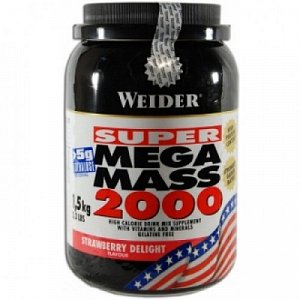 Weider Мега масс 2000 Клубника банка 1,5кг