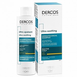 Vichy Dercos Шампунь успокаивающий без сульфатов для поврежденных и сухих волос 200 мл