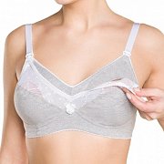 Фэст Бюстгальтер 4438 р.85B, Серый меланж Белый