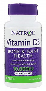 Natrol Витамин D3 таблетки ратсворимые 10000 МЕ 60 шт. (БАД)