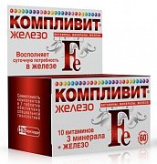 Компливит Железо таблетки 60 шт. (БАД) Компливит Железо таблетки 60 шт. (БАД)