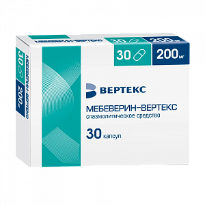 Мебеверин капсулы пролонгированного действия 200 мг 30 шт.