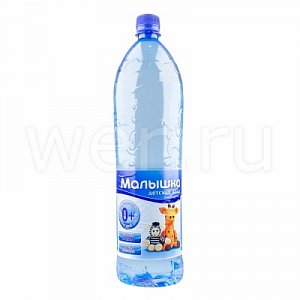 Малышка Вода минеральная для детей 1,5 л голубая