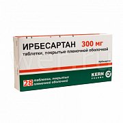 Ирбесартан таблетки покрытые пленочной оболочкой 300 мг 28 шт. Ирбесартан таблетки покрытые пленочной оболочкой 300 мг 28 шт.