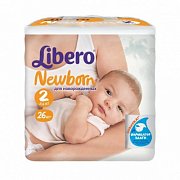 Libero Подгузники baby NewBorn Mini 3-6 кг 26 шт.