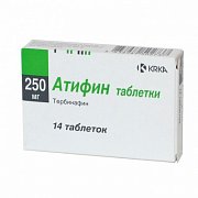 Атифин таблетки 250 мг 14шт Атифин таблетки 250 мг 14шт