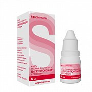 Ципрофлоксацин-СОЛОфарм капли глазные ушные 0,3% флакон-капельница 5 мл Ципрофлоксацин-СОЛОфарм
