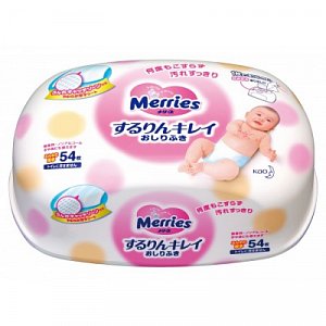 Merries Салфетки влажные для детей 54 шт. в контейнере