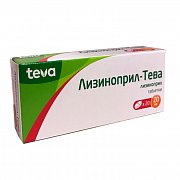 Лизиноприл-Тева таблетки 20 мг 20 шт. Лизиноприл-Тева таблетки 20 мг 20 шт.