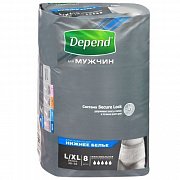Depend Подгузники-трусики для мужчин L  XL 8 шт. Depend Подгузники-трусики для мужчин L  XL 8 шт.