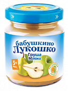Бабушкино лукошко Пюре из груш и яблок 100 г
