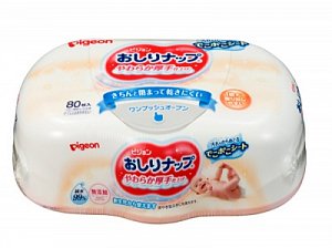 Pigeon Влажные салфетки с лосьоном 116619 80 шт в контейнере