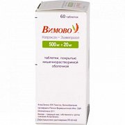 Вимово 500 мг+20 мг 60 шт.