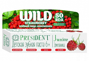 PresiDENT Зубная паста 6+ Junior Земляника 50 мл