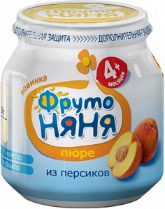 ФрутоНяня Пюре Персик с 4 мес. 100 г