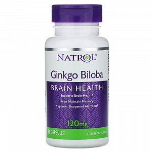 Natrol Гинкго Билоба капсулы гелевые 120 мг 60 шт. (БАД)