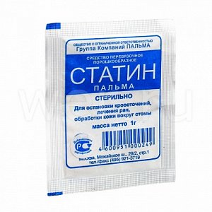 Статин присыпка гемостатическая 1 г 1 шт.