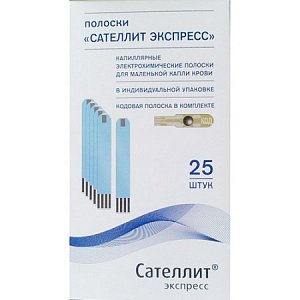 Сателлит Экспресс Тест-Полоски 25 шт