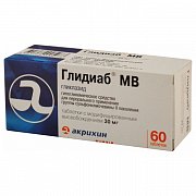 Глидиаб МВ таблетки с модифицированным высвобождением 30 мг 60 шт.