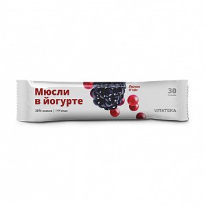 Vitateka Батончик мюсли в йогуртовой глазури лесная смесь 30 г