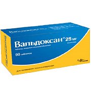 Вальдоксан таблетки 25 мг 98 шт. Сервье Вальдоксан таблетки 25 мг 98 шт. Сервье