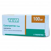 Суматриптан-Тева таблетки покрытые пленочной оболочкой 100 мг 2 шт. Суматриптан-Тева