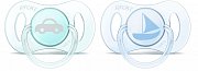 Avent SCF151 01 Пустышка Mini силиконовая д мальчиков 2  шт. c 0-2 мес.
