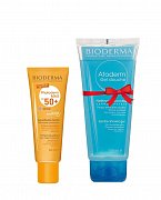 Bioderma Набор Photoderm Max Аквафлюид SPF50+ 40мл+Atoderm Гель для душа 100мл