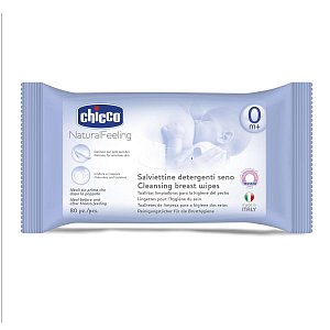 Chicco Natural Feeling Салфетки для груди очищающие 80 шт.