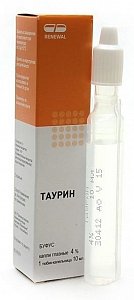 Таурин глазные капли 4% тюбик-капельница 10 мл