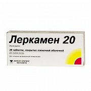 Леркамен таблетки покрытые пленочной оболочкой 20 мг 28 шт. Леркамен таблетки покрытые пленочной оболочкой 20 мг 28 шт.