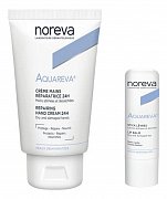 Noreva Набор Aquareva крем для рук восстанавливающий 50 мл + стик для губ 4 г