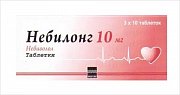 Небилонг таблетки 10 мг 30 шт. Небилонг таблетки 10 мг 30 шт.