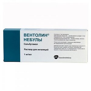 Вентолин Небулы раствор для ингаляций 1мг/мл 20 шт.