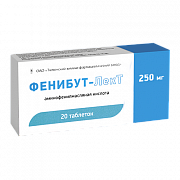 Фенибут-ЛекТ таблетки 250 мг 20 шт.