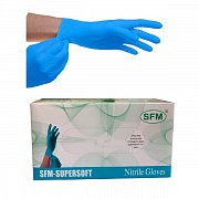 Перчатки SFM-Supersoft нитриловые нестерильные неопудренные смотровые р.M 200 шт. (100 пар) голубые Перчатки SFM-Supersoft нитриловые нестерильные неопудренные смотровые р.M 200 шт. (100 пар) голубые