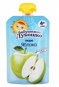 Бабушкино лукошко Пюре Яблоко 90 г пауч 4м+