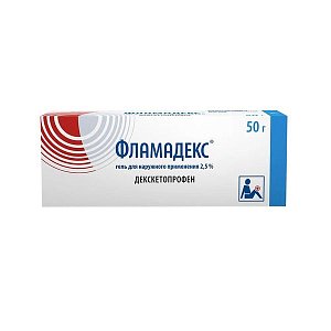 Фламадекс гель для наружного применения 2,5% туба 50 г