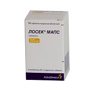 Лосек Мапс таблетки покрытые пленочной оболочкой 20 мг 14 шт. Лосек Мапс таблетки покрытые пленочной оболочкой 20 мг 14 шт.