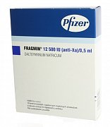 Фрагмин раствор для внутривенного и подкожного введения шприц 12500 МЕ(анти-Ха) 0,5 мл шприц 5 шт.
