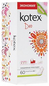 Kotex Прокладки ежедневные супертонкие 60 шт.