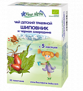 Fleur Alpine Чай травяной шиповник и черная смородина Organic от 5 мес. 30 пакетиков