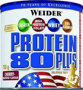 Weider Protein 80+ 750 г вишня-марципан банка