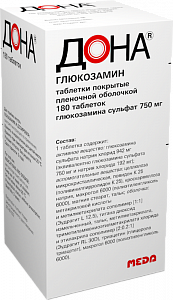 Дона таблетки покрытые пленочной оболочкой 750 мг 180 шт.