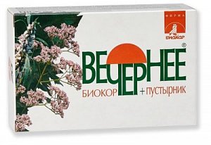 Вечернее Плюс пустырник 60 шт. драже Биокор (БАД)