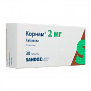 Корнам таблетки 2 мг 30 шт. Корнам таблетки 2 мг 30 шт.