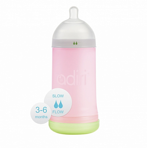 Adiri Бутылочка NxGen Slow Flow Pink 3-6 мес. 281 мл